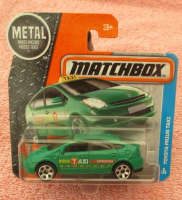 matchbox  Toyota Prius taxi  2016 short card green