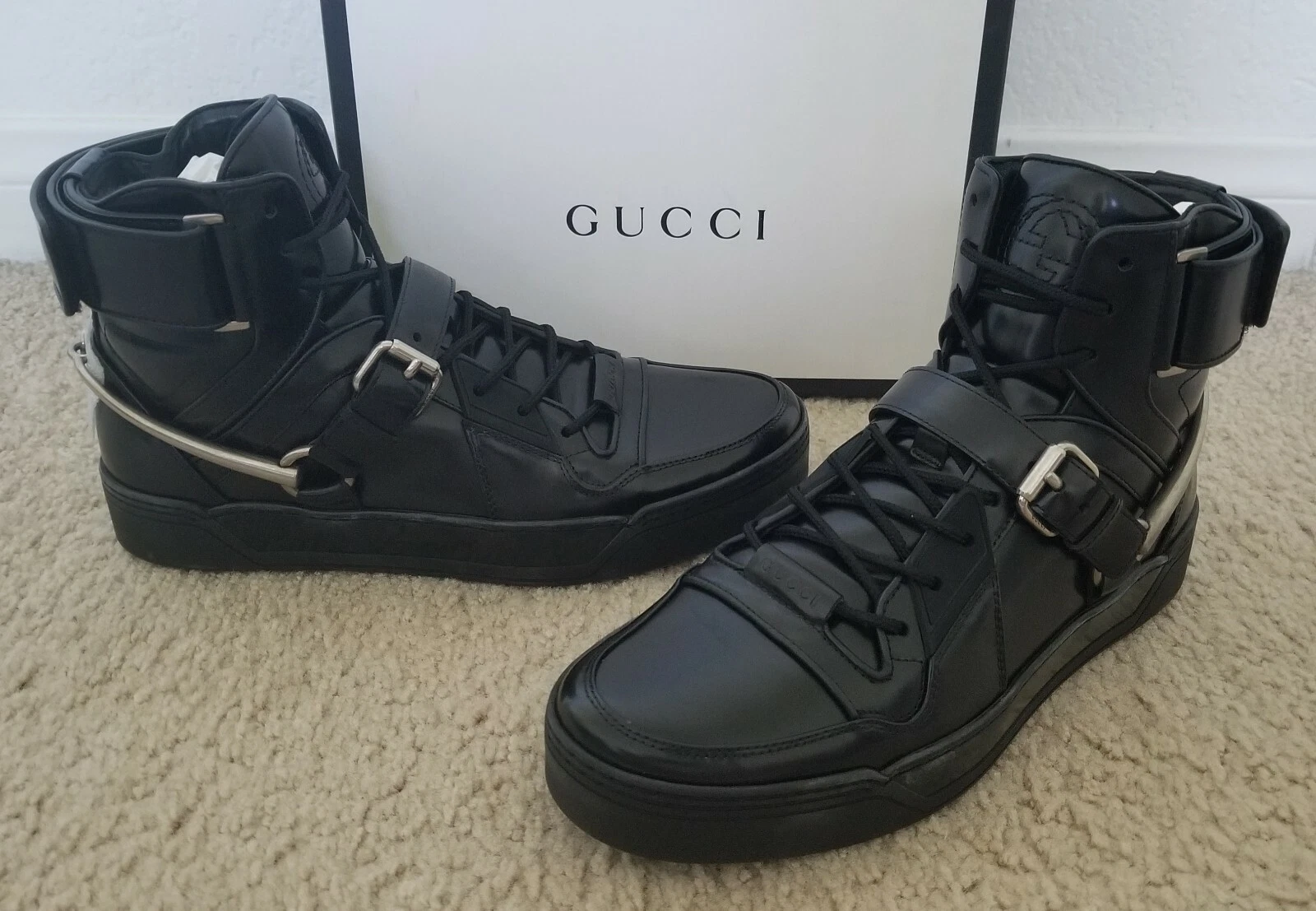 Baskets de marque authentiques Gucci Magnum mollet/MiroSoft chaussures taille : 41,5/7,5 magnifiques 