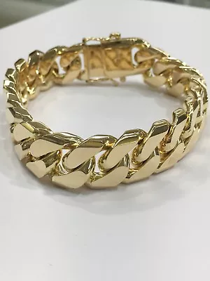 9ct Yellow Gold Cuban Link Bracelet 156 7 Grams Brand New In 9ct Yellow Gold Cuban Link Bracelet