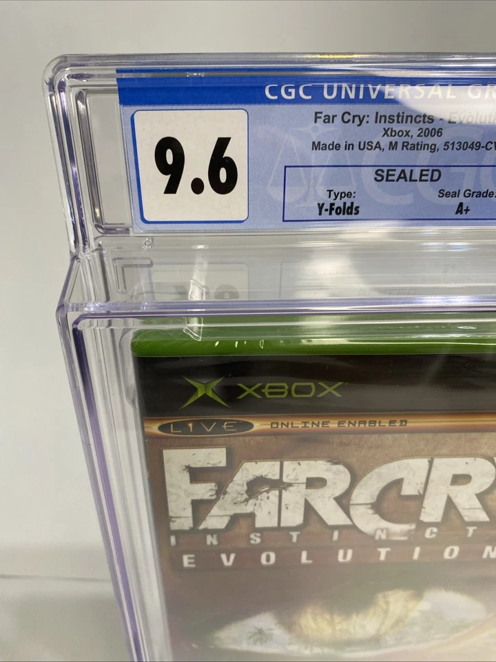 9.6 A+ SEALED Far Cry Instincts Evolution CGC POP 2 (Microsoft NEW Xbox, 2006) - Image 2 of 4