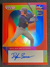 2022 Leaf Vivid PRISMATIC ROOKIE AUTO Dylan Beavers  11/35