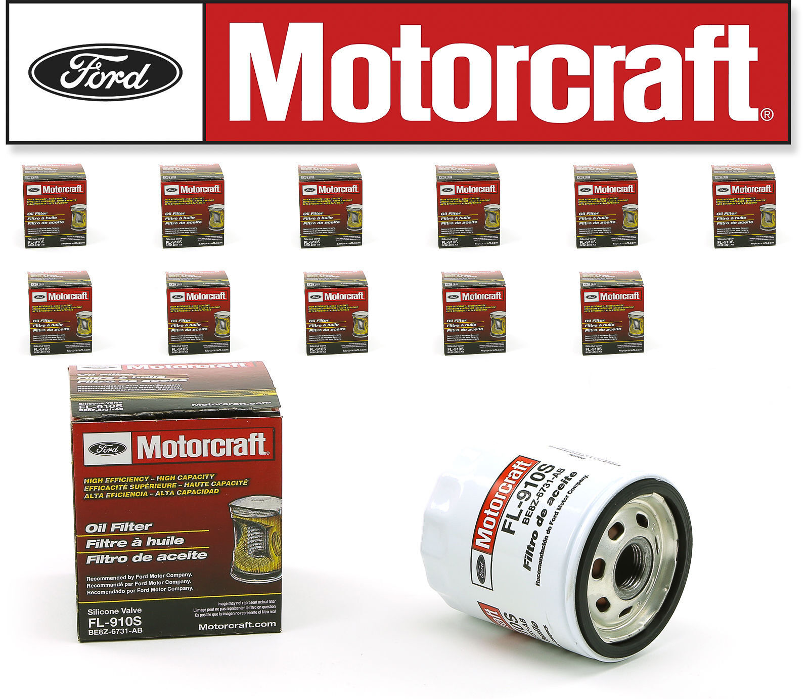 12 Motorcraft FL910S Oil Filters Case of 12 Boxed individually Ford Explorer