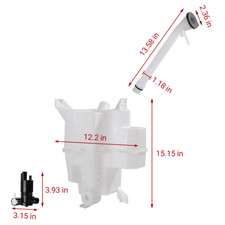 For Nissan Rogue 17-20 2.5L Windshield Washer Fluid Reservior Tank W