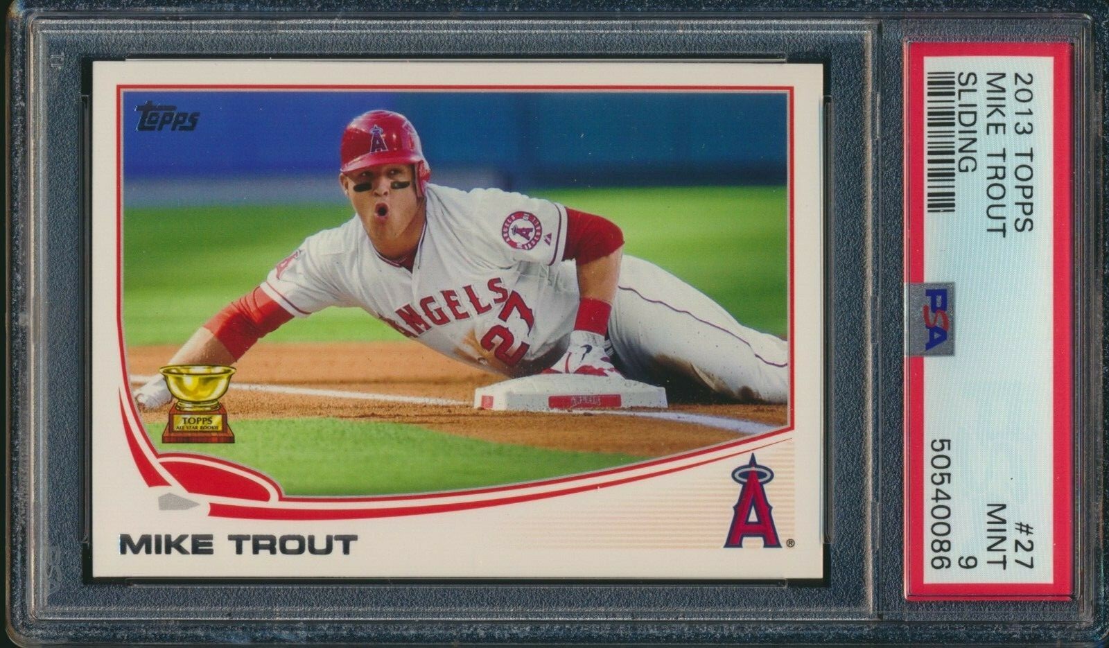 2013 Topps #27 Rookie Cup Mike Trout Los Angeles Angels PSA 9 Mint