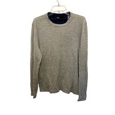 Men's Large Hugo Boss Long Sleeve Th-Shirt Shirt Gray Sweater
