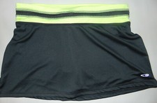 C9 by Champion Womens Dark Gray Yellow Black Skirt WIth Shorts Sz Small Duo Dry