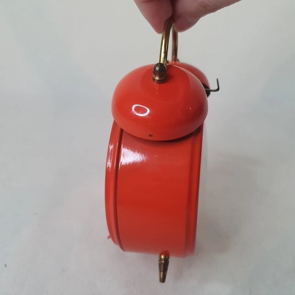 Blessing Wecker vintage Uhr West Germany orange mechanisch - Bild 4 von 4