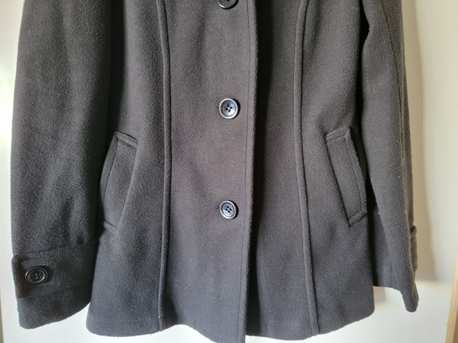 Born Famous Basic Solid Black Button Up with Pock… - image 3