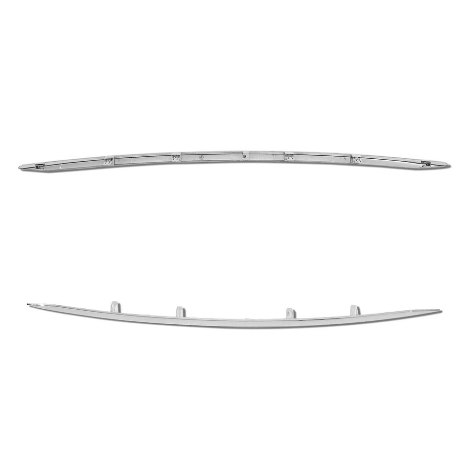 Parachoques delantero inferior cromado para Nissan Rogue 2014 2015 2016 moldura moldura moldura tira Foto 2 de 4