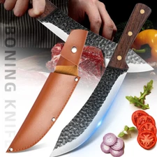 8" Viking knife Chef Knife Japan Kitchen Slicing Butcher Boning Knife w/ Sheath