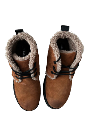 Karl Lagerfeld Paris  Faux Shearling-Lined Suede Chukka Boots Cognac ( 12 ) Karl Lagerfeld Paris Faux Shearling-Lined Suede Chukka Boots  main image 3