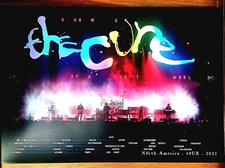 THE CURE  Official Tour Poster 2023 tour dates  with logo in foil