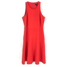 Banana Republic Womens Dress 8 Red Sleeveless Racer Zipper Lined Sexy Holiday