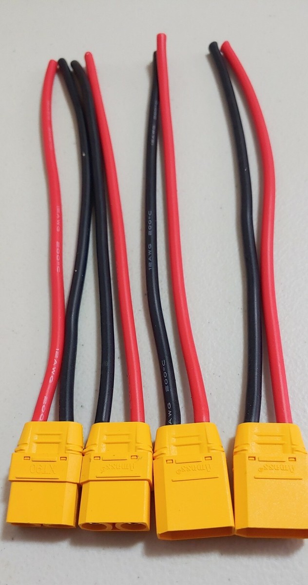 2pcs XT90 Plug Male Female Connector with 150mm 10AWG Silicon Wire for RC Lipo Battery