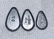 Sinkers sin rollo 1, 1 1/2, 2 oz pesas deslizantes bagre surf hundidor