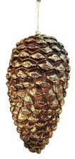 Brown Gold Glitter Pinecone Hanging Ornament