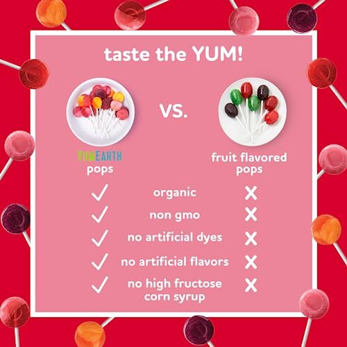 YumEarth Organic Vitamin C Lollipops Variety Pack - Fruit Flavored Natural Ha... - Picture 3 of 4