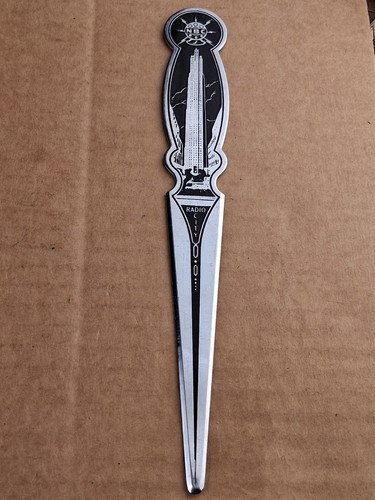 1930s Art Deco NBC Radio City RCA Building Letter Opener Rare