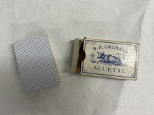 Jeu de cartes Aluette B.P. Grimaud, taureau emblématique