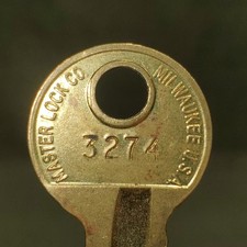 Vintage Master Lock Key 3274 Brass