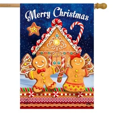 Briarwood Lane Gingerbread House House Flag