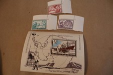 BELGIUM ANTARTIC EXPEDITIONS 1966, SEMI-POSTALS, SET OF 3 + MINI SHEET