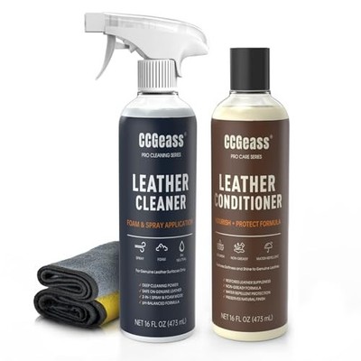 Leather Cleaner and Conditioner Kit   2×16oz | Leather Cleaner for Car Seats,
