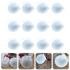 100 Pcs Disposable Drawstring Tea Bags White Round Filter Paper Bags for Tea 0.09 per strip