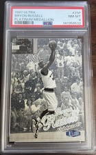 1997-98 Fleer Ultra Platinum Medallion #25P Bryon Russell Utah Jazz  /100 PSA 8 