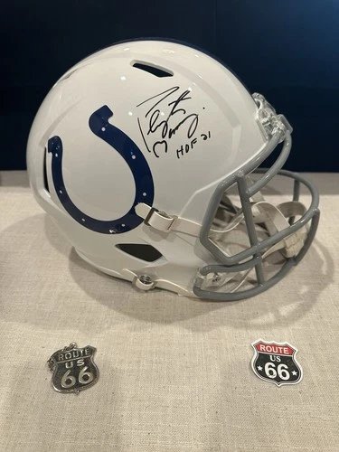 Peyton Manning Signed Indianapolis Colts Full Size Replica Helmet Fanatics HOF21