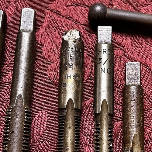Maschinisten Werkzeuge - Gewindebohrer Bohrfutter Schlüssel Feilen Bohrer Reibahlen riesiges 42-teiliges Set - Bild 8 von 24