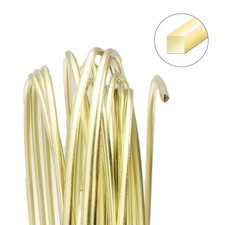 4 Yards Champagne Gold Non Tarnish 21 Gauge SQUARE Wrapping Wire