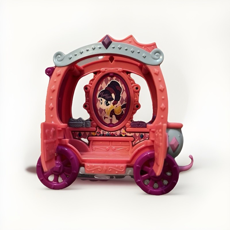 My Little Pony Twilight Sparkle Pink Purple Gray Plastic Carriage Vehicle