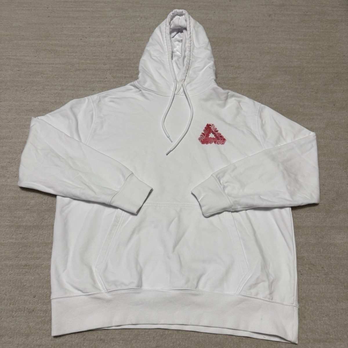 Palace Skateboards P-3D Ultimo Hoodie White Red Men's Size XL FW17
