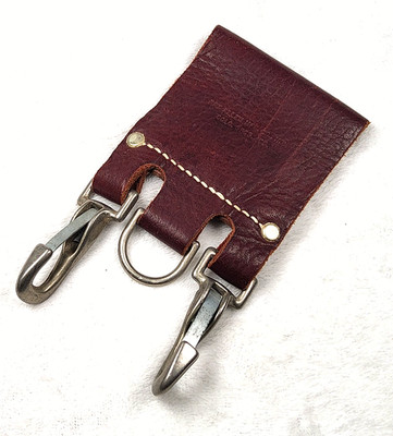 Vintage Ray Allen Leather 2-Dog Leash Coupler Splitter   Hands-Free Belt Loop