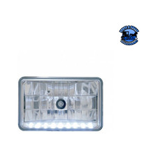 Ultralit - 4 X 6 Crystal Headlight With 9 Led Position Light Choose Color C Ultralit - 4 X 6 Crystal Headlight With 9 Led Position Light Choose Color C
