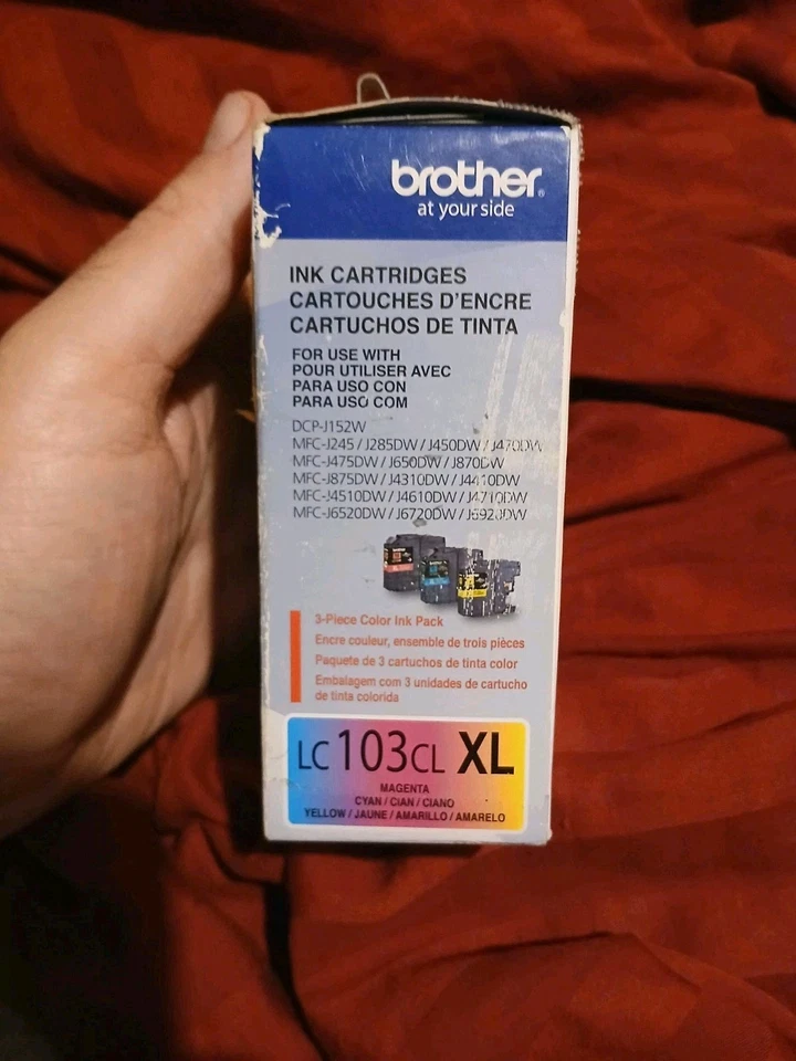 Brother LC103CL XL Ink Cartridges Cyan Magenta Yellow Exp 03/21 New Sealed - Image 2 of 3