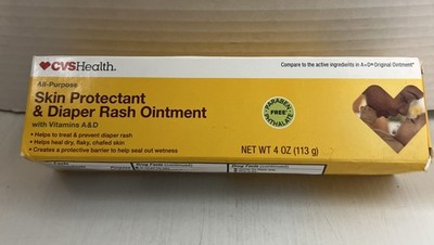 By CVS All Purpose 4 Oz  Skin Diaper Rash  Protectant Ointment w/Vitamin A&D