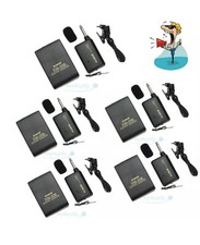 5 Wireless Lapel Clip-On Microphone Transmitter and Receiver Camcorder Set