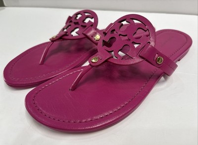 Tory Burch Miller Fuchsia Goat Leather Sandals Sz 8 1/2 8.5 M | eBay