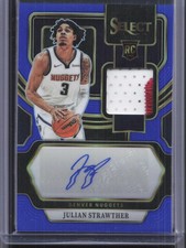 2023-24 Panini Select Julian Strawther Rookie Jersey Autographs Blue #/49