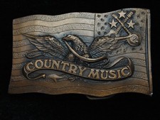 PL11126 NOS VINTAGE 1970s  COUNTRY MUSIC  COMMEMORATIVE BELT BUCKLE