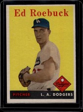 1958 Topps Baseball #435 Ed Roebuck, Vg, L.A. Dodgers