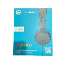 JLab - JBuddies Studio Wired Over-the-Ear Headphones - Gray/Blue