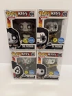 Set of 4 Funko Pop! Rocks KISS Vinyl Figures Demon, Starchild, Spaceman, Catman
