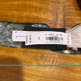 Victoria&rsquo;s Secret Very Sexy Logo Shine Strap Satin Push-Up Bra Leopard 36C NWT