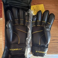 Storelli Exoshield Gladiator Pro Soccer Goalkeeper Gloves Size 10 Black Yellow