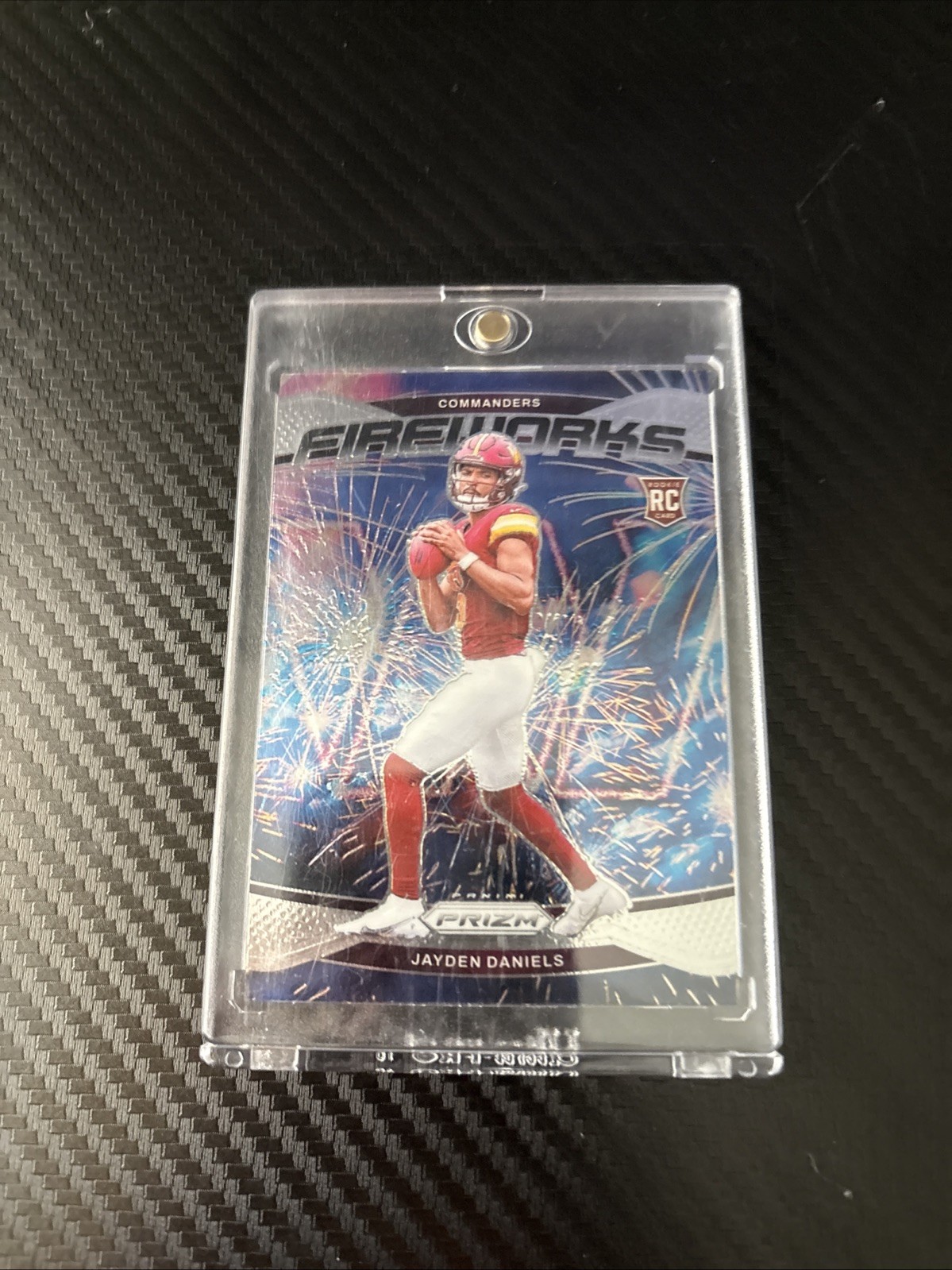 2024 Panini Prizm - Fireworks Jayden Daniels #24 Silver Prizm (RC)