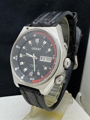 Vintage Orient King Diver Automatic Inner Bezel Watch 1970s 41mm 1.61in