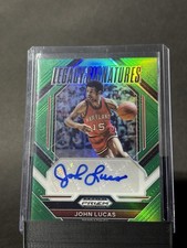 2023 Prizm Draft Picks John Lucas Legacy Signatures #LS-JLM Green Maryland Auto
